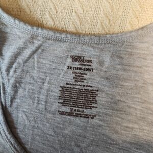 Secret Treasures Light Gray Tank Top 2X